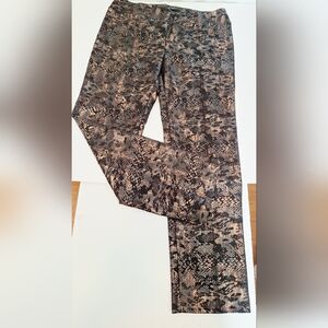 Insight NY Metallic Snakeskin Print Pull-On Pants – Size 16 – NWOT/New